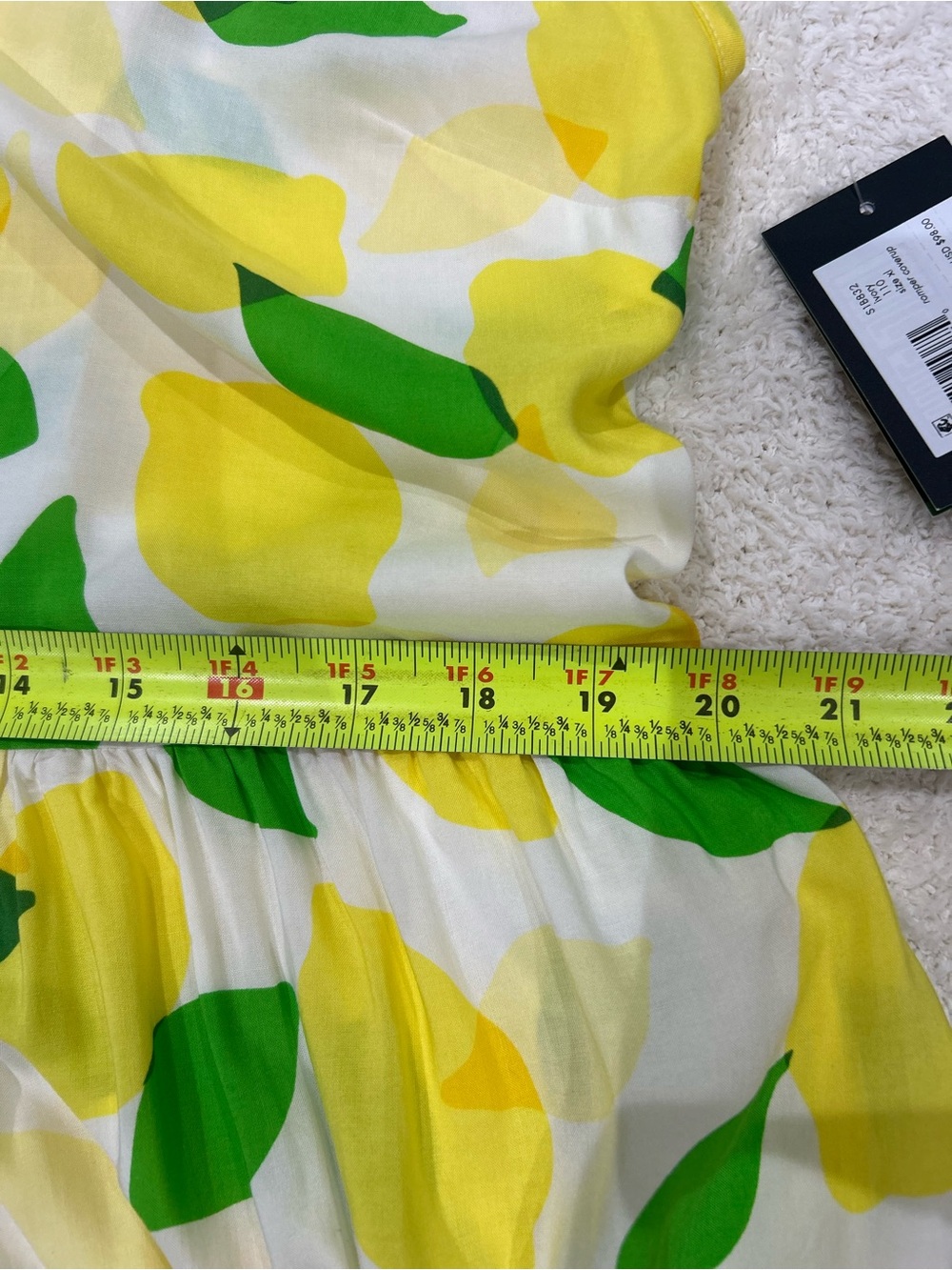 Kate Spade New York Lemon Print Romper Swim Coverup Size XL NWT Playful Beach - Picture 8 of 11